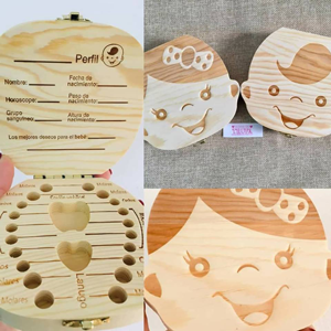 Caja de dientes personalizada Cajas de dientes Caja para dientes de leche  de madera con nombre y motivo Idea de regalo niño colorido Regalo hada de  los dientes -  España